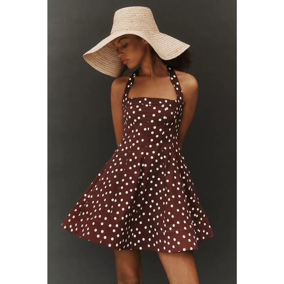 Anthropologie Maeve Square-Neck Fit and Flare Mini Dress - M